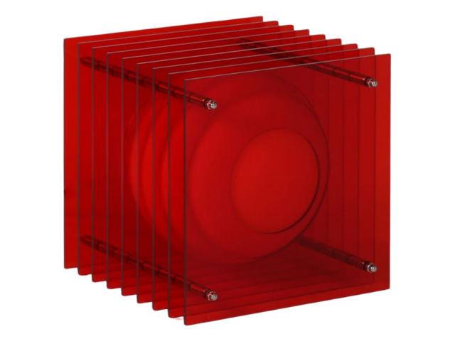 Bang Lampe LOP SMALL SQUARE Red Acrylic 97509 2