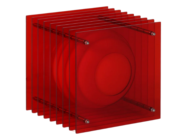 Bang Lampe LOP SMALL SQUARE Red Acrylic 97509 2