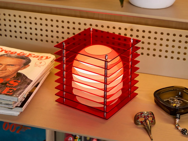 Bang Lampe LOP SMALL SQUARE Red Acrylic 97509 3