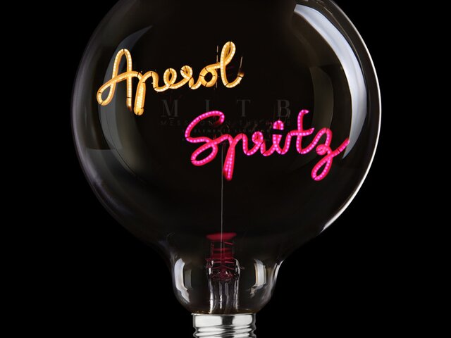 Message-in-the-bulb LED-Textglühbirne APEROL SPRITZ 73071 1