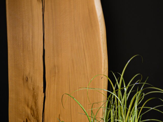 Dreikant Tischplatte Eiche Epoxidharz schwarz satiniert 71462 4