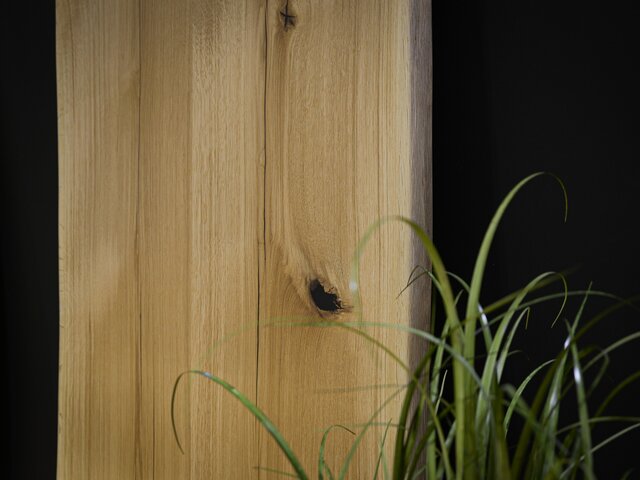 Dreikant Tischplatte Eiche gebürstet 71464 4