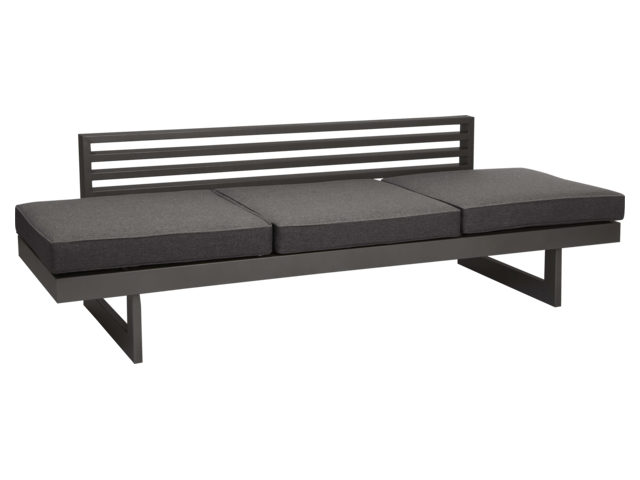 Stern Outdoorliege New Holly schwarz matt/Leinen grau 62382