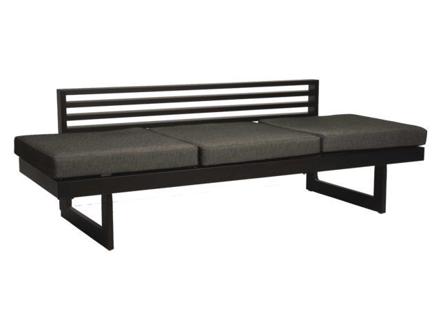 Stern Outdoorbank New Holly schwarz matt/Leinen grau 62378 2