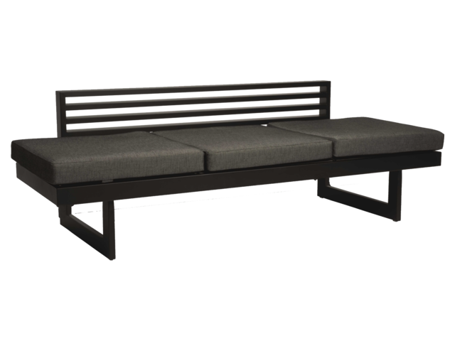 Stern Outdoorbank New Holly schwarz matt/Leinen grau 62378 2