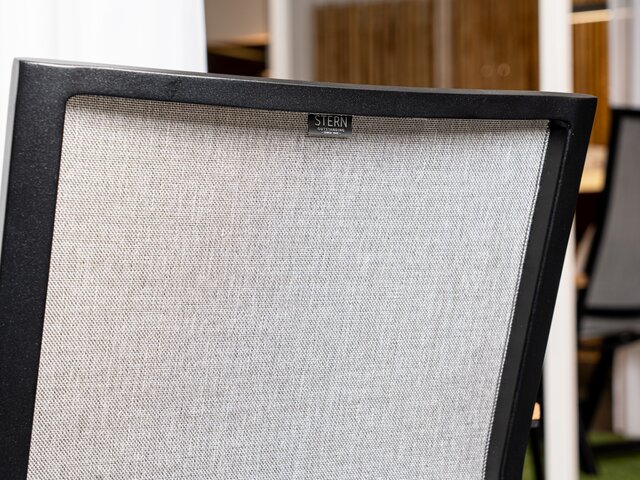 Stern Stapelsessel New Top schwarz matt/Leinen grau 62373 5