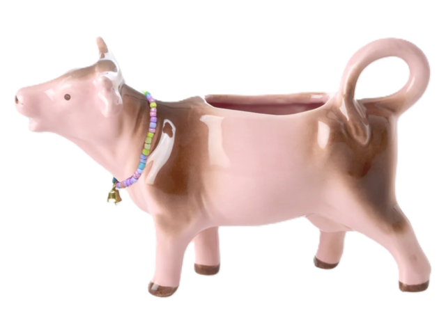 Rice Keramik-Milchkanne KUH pink 73998 1