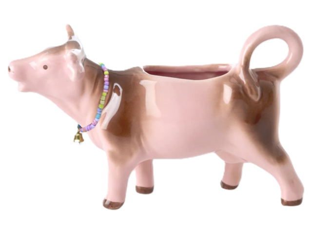 Rice Keramik-Milchkanne KUH pink 73998 1