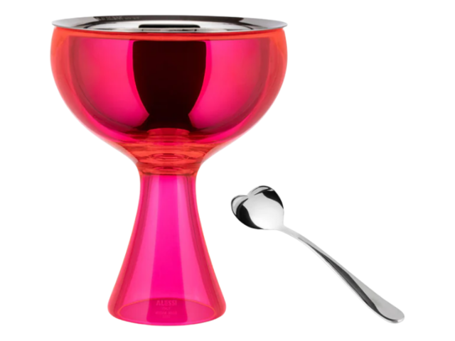 Alessi Eisbecher AMMI01S Edelstahlt pink 98284 1