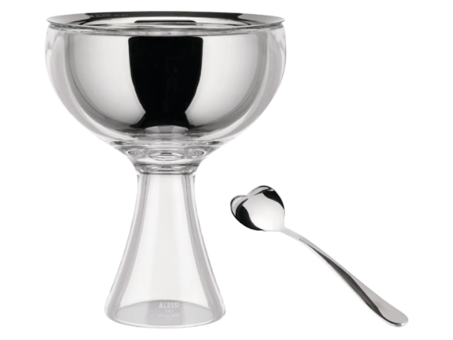 Alessi Eisbecher AMMI01S Edelstahlt eisgrau 98285