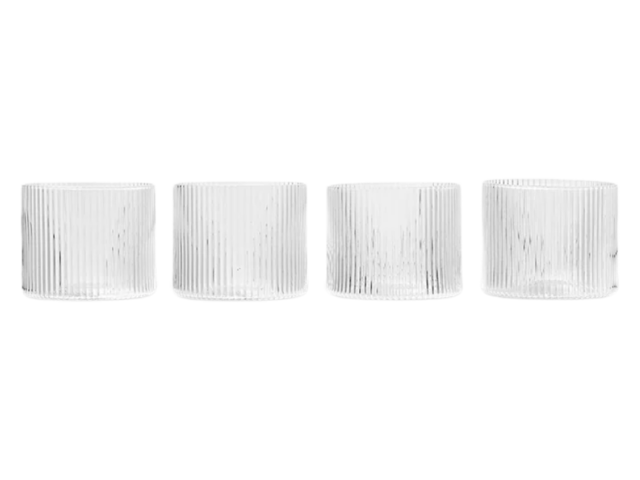 Ferm Living Gläser RIPPLE LOW clear 99012 1