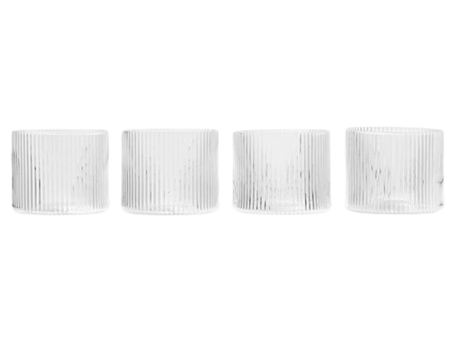 Ferm Living Gläser RIPPLE LOW clear 99012