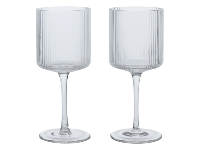 Ferm Living Gläser RIPPLE WHITE WINE clear 99023 1