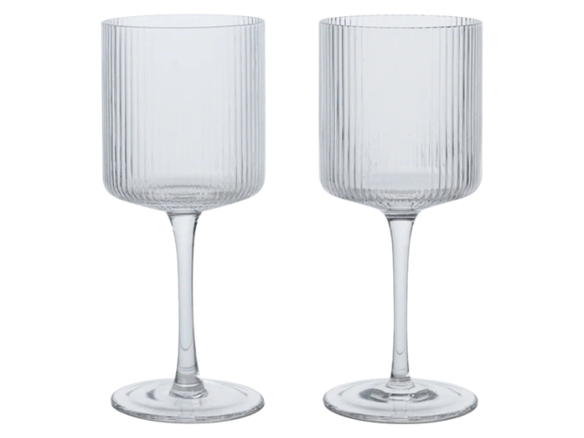 Ferm Living Gläser RIPPLE WHITE WINE clear 99023 1