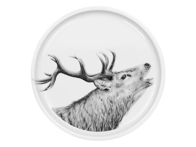 mittelpunkt. Teller HIRSCH weiß 99470 1