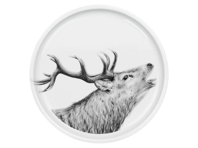 mittelpunkt. Teller HIRSCH weiß 99470