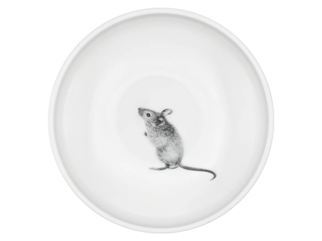 mittelpunkt. Teller Maus TIEF weiß 99476