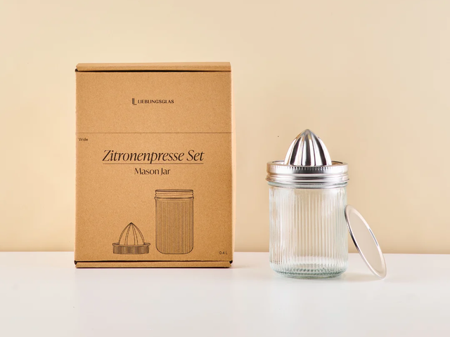 Lieblingsglas ZITRONENPRESSE SET Edelstahl 99726 1