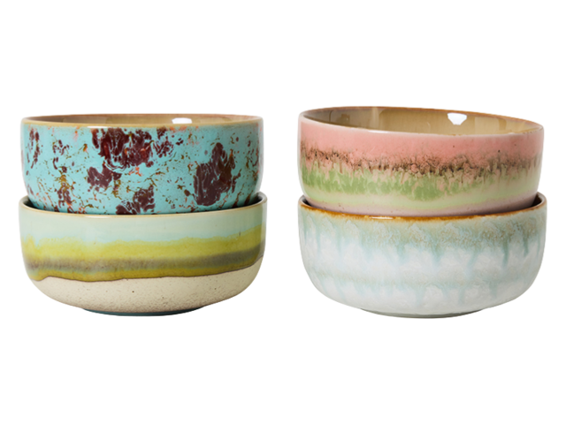 HK Living 702 Ceramic DESSERT SCHÜSSEL IMPRESSION mehrfarbig 95366 2