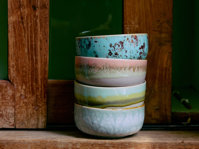 HK Living 702 Ceramic DESSERT SCHÜSSEL IMPRESSION mehrfarbig 95366 3