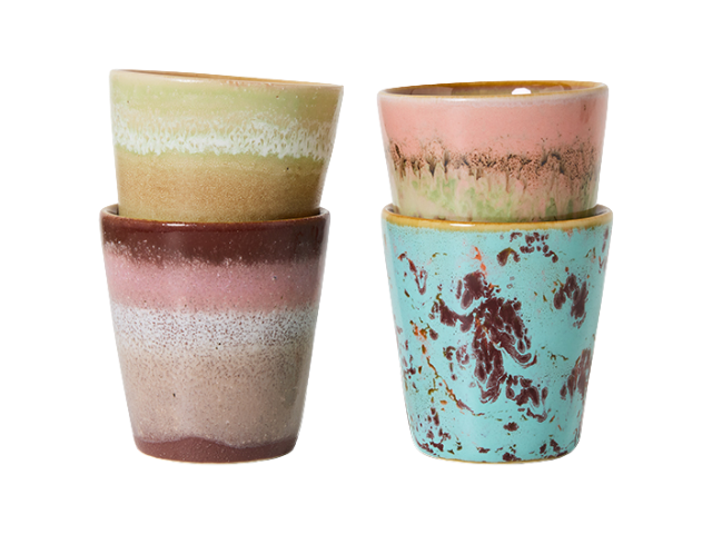 HK Living 702 Ceramic RISTRETTO TASSE FUTURISM mehrfarbig 95373 2