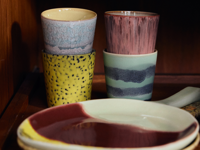 HK Living 702 Ceramic KAFFEETASSE ARTISTIC mehrfarbig 99743 3