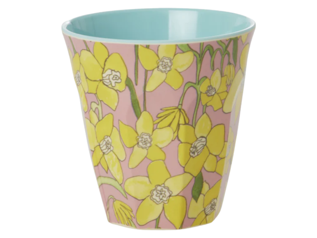 Rice Becher DAFFODILS PRINT MEDIUM hellrosa 72784 Rice Becher DAFFODILS PRINT MEDIUM hellrosa 72784