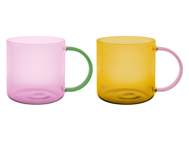 Remember Glasbecher FRED rose - yellow 72548 1