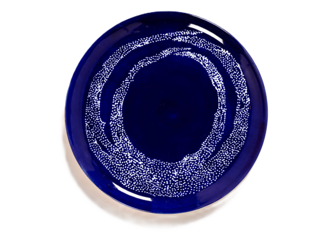 Serax Speiseteller Feast dunkelblau/weiß gepunktet 65283 1