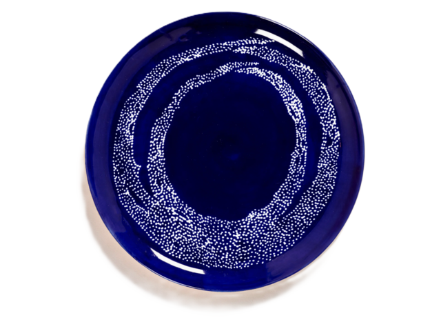 Serax Speiseteller Feast dunkelblau/weiß gepunktet 65283 1