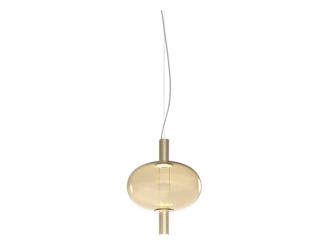 Vistosi Pendelleuchte RIFLESSO bernstein/gold 45875 1