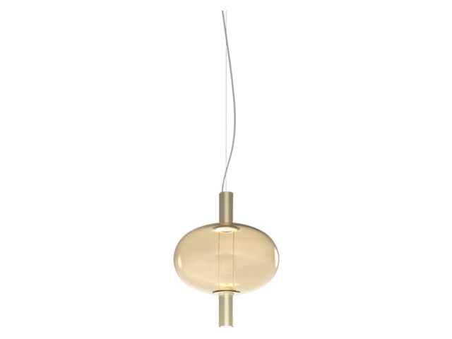 Vistosi Pendelleuchte RIFLESSO bernstein/gold 45875 1