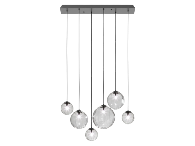 Vistosi Hängeleuchte PUPPET SPL6 fumee/schwarz 64959 1