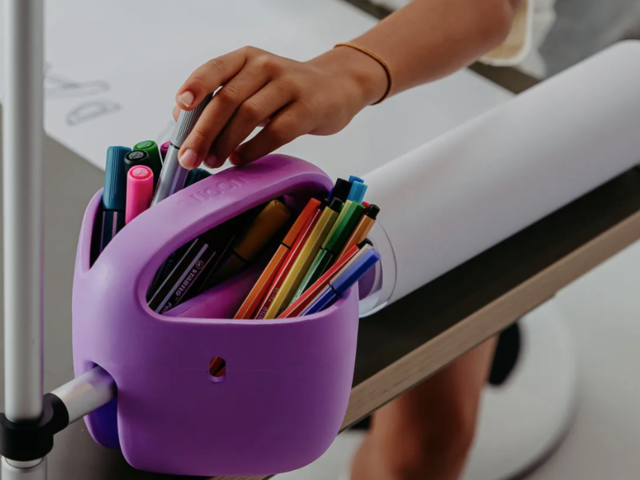 Poptop Stifthalter & Fahrradkorb WOOM POP lila 74507 2