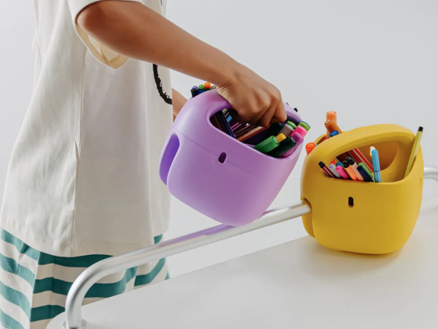 Poptop Stifthalter & Fahrradkorb WOOM POP gelb 74518 2