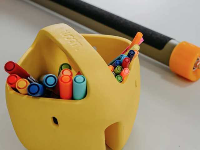 Poptop Stifthalter & Fahrradkorb WOOM POP gelb 74518 3