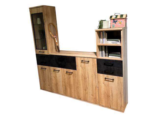 Interliving Regalkombi IL 1701 Risseiche/schiefer 65864 1