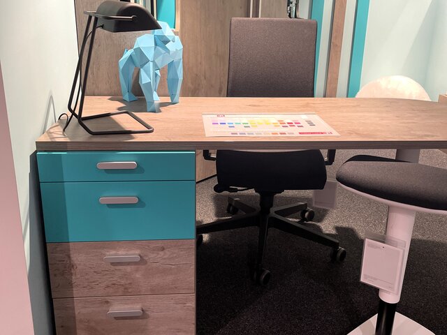 Rudolf Möbel Schreibtisch-Kombi Max-i meergrün 63253 1 Rudolf Möbel Schreibtisch-Kombi Max-i meergrün 63253 1