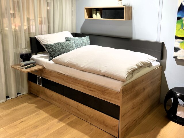 Interliving Jugendbett IL 1701 Risseiche/schiefer 65861 2