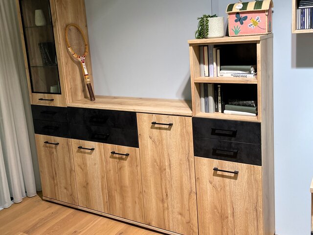 Interliving Regalkombi IL 1701 Risseiche/schiefer 65864 2