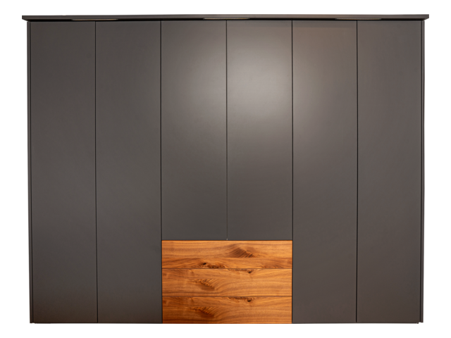 WK Wohnen Kleiderschrank WK107 LUNES schiefergrau 68061 1