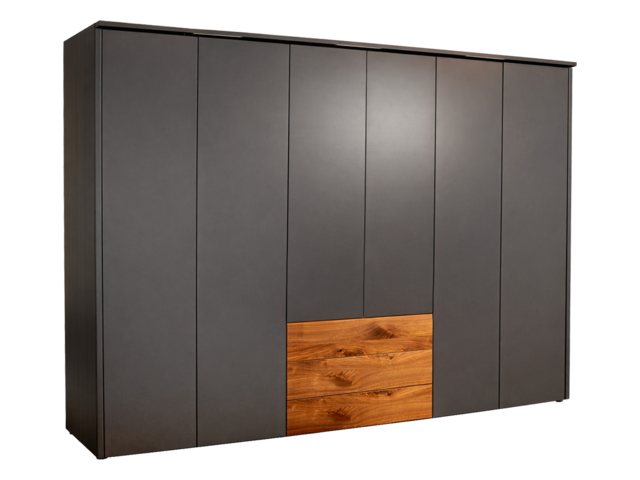 WK Wohnen Kleiderschrank WK107 LUNES schiefergrau 68061 1