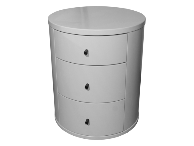 Delux Nachttisch BARREL Polarkiefer grau 73753 1