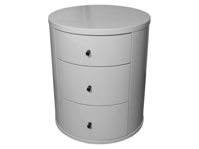 Delux Nachttisch BARREL Polarkiefer grau 73753 1