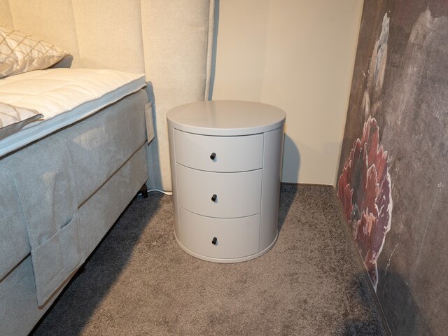 Delux Nachttisch BARREL Polarkiefer grau 73753 2