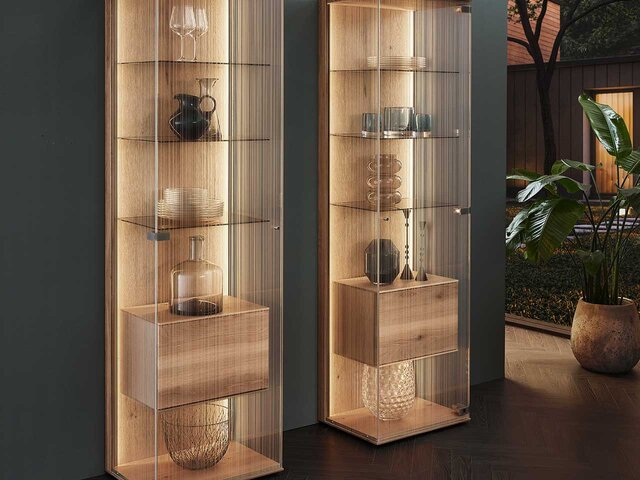 Leonardo Standvitrine LINEA re. kerneiche 73384 2