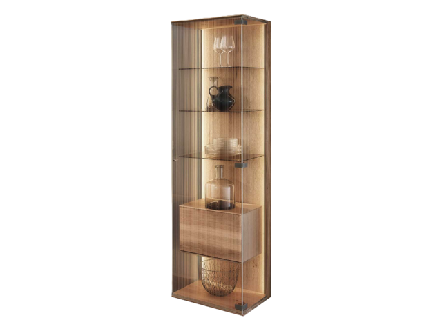 Leonardo Standvitrine LINEA re. kerneiche 73384 1