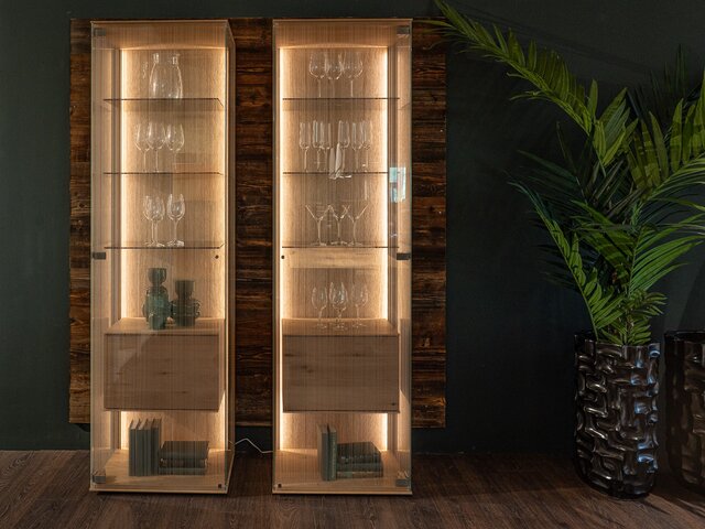 Leonardo Standvitrine LINEA li. kerneiche 73383 3