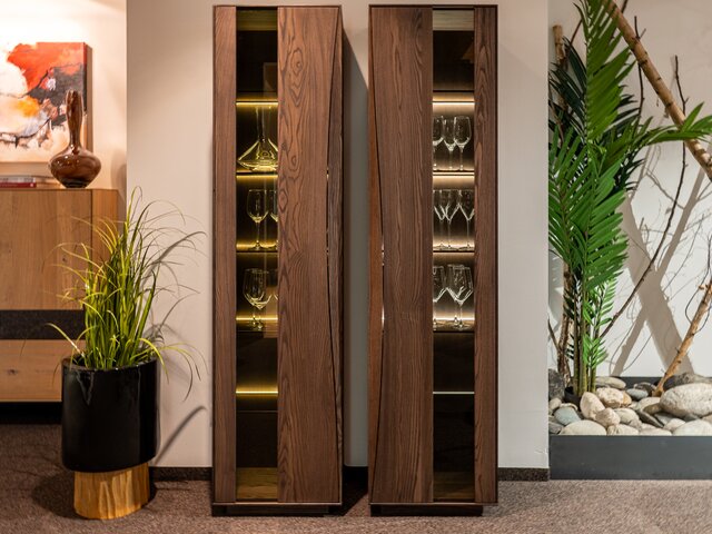 Anrei Vitrine PURO WAVE RECHTS Esche / dunkelbraun 67698 2