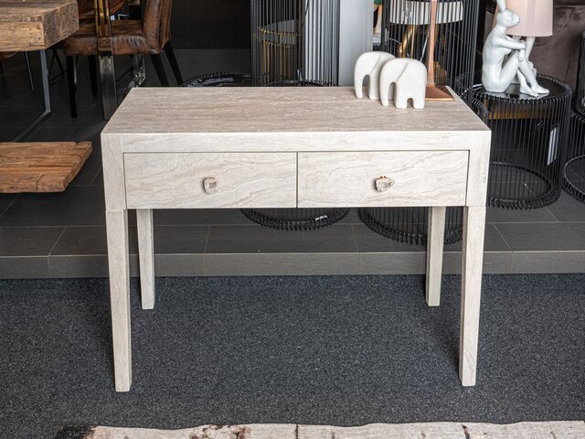 Kare Konsole TRAVERTINO DRAWERS travertinstein-optik 96163 3